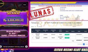 Ros menang Rp8 Juta dari Starlight Princess Pragmatic Play di Rajaslot