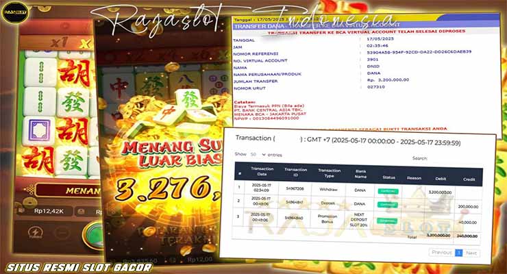 Yae menang Mahjong Ways 2 Rajaslot 17 Mei 2025
