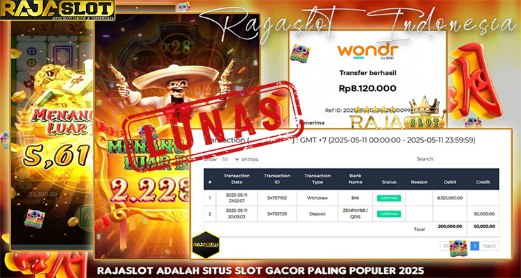 Kemenangan Rajaslot Wild Bandito PG Soft oleh Dek* 12 Mei 2025**