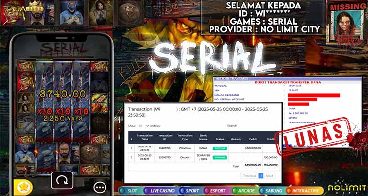 Wi menang slot Serial Rajaslot 25 Mei 2025