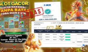 LIT menang slot Ways of The Qilin Rajaslot 31 Mei 2025