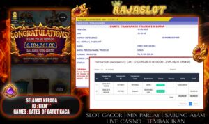 Bukti kemenangan Gates of Gatot Kaca Pragmatic oleh Bkm*** di Rajaslot