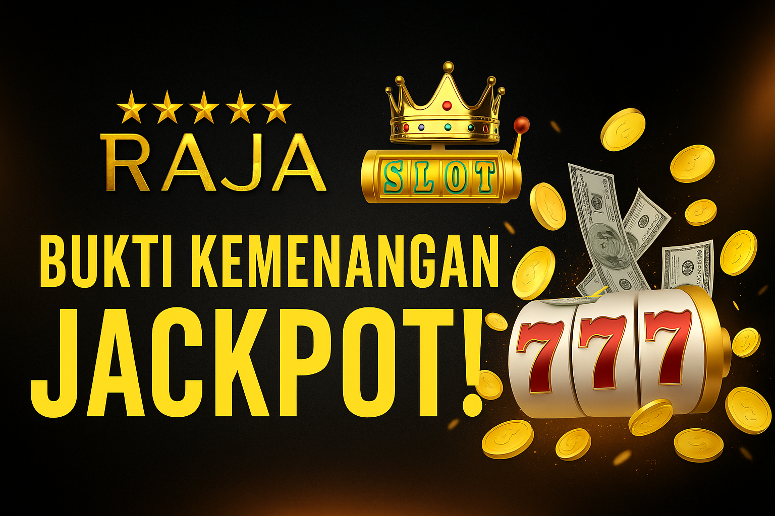 Ilustrasi kemenangan member Rajaslot dengan screenshot asli withdrawal jackpot
