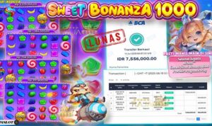 Bukti Kemenangan Sweet Bonanza 1000 Rp7,9 Juta di Rajaslot