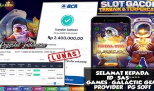 Han menang Rp2,4 juta dari slot Galactic Gems PG Soft di Rajaslot