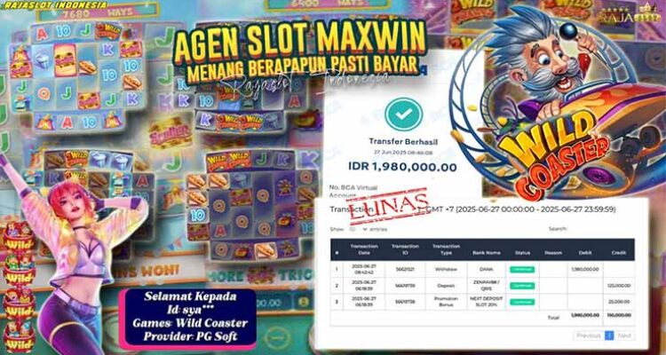 Sukses slot online di Wild Coaster pada situs Rajaslot
