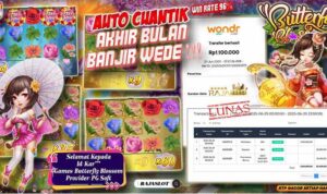 Kar menang Rp1,1 juta dari slot PG Soft Butterfly Blossom di Rajaslot