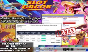 RIZ menang slot Wild Bandito Rajaslot 6 Juni 2025