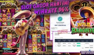 Bukti kemenangan Wild Bandito dari member Rajaslot