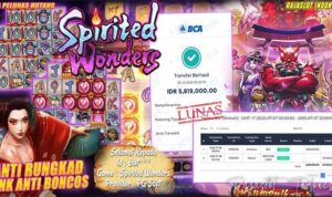 Bukti kemenangan Spirited Wonders member Rajaslot