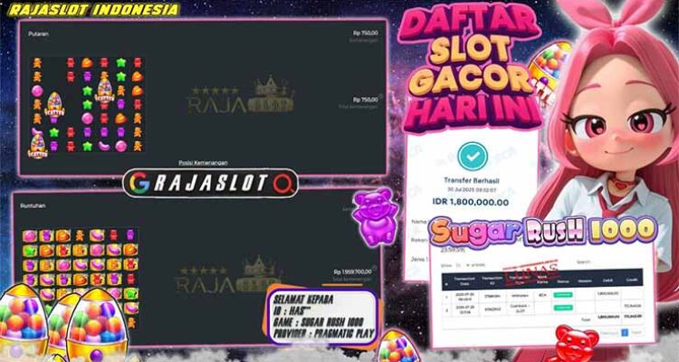 Bukti Kemenangan Sugar Rush 1000 Pragmatic Play Modal Bonus Cashback