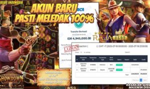 Bukti kemenangan Wild Bounty Showdown member baru Rajaslot
