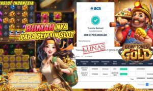 Bukti kemenangan Gemstones Gold member Rajaslot