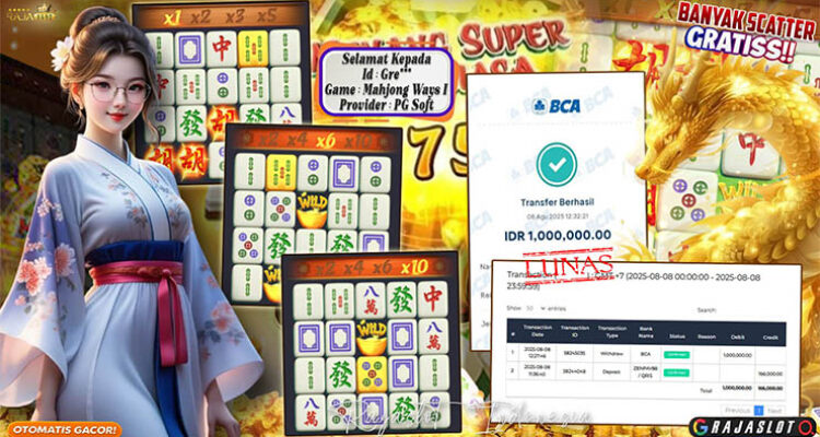 Pemain Rai*** menang Rp1 juta di slot Mahjong Ways di Rajaslot