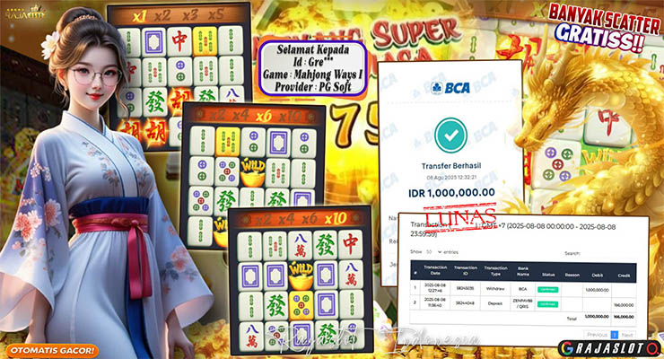 Pemain Rai*** menang Rp1 juta di slot Mahjong Ways di Rajaslot
