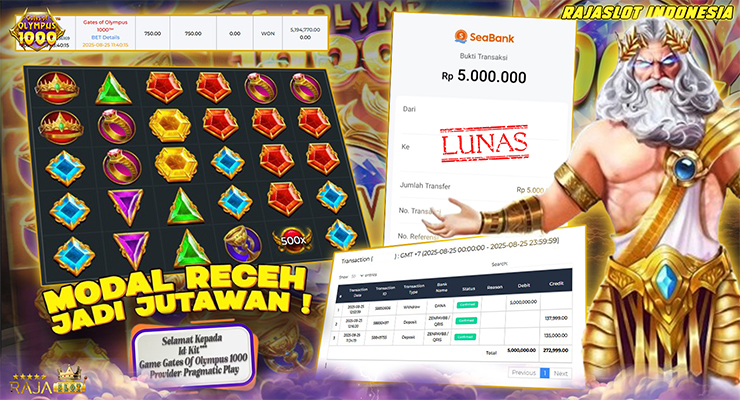 Menang Gates of Olympus 1000 x500 — withdraw Rp5 juta (Rajaslot)