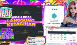 Pemain Ms9*** menang Rp2,5 juta di slot Sweet Bonanza Super Scatter di Rajaslot