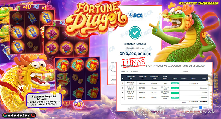 Menang Fortune Dragon 10x Free Spins — withdraw Rp3,2 juta (Rajaslot)