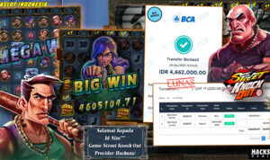 bukti kemenangan Street Knock Out di Rajaslot — 10x Free Spins Rp4.582.000 (ID Nim***, 20-08-2025)