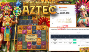 Menang Treasures of Aztec 10x Free Spins — withdraw Rp4.000.000 (Rajaslot)