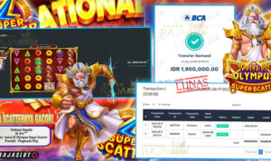 menang Gates of Olympus Super Scatter — bukti Rajaslot 15x Free Spins Rp1.888.000 (ID Pre***, 16-08-2025)