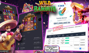 bukti kemenangan Wild Bandito di Rajaslot — 10x Free Spins Rp1.977.000 (ID Yge***, 17-08-2025)