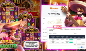 Pemain Sa9*** menang Rp5 juta di slot Wild Bandito Rajaslot